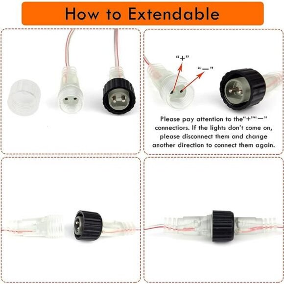2-Pack Meteor Shower Christmas Lights Outdoor Decorations...